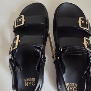 Madden NYC Black Sandals
